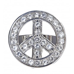 ANILLO PAZ Y AMOR BRILLANTE