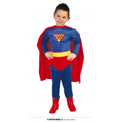 Disfraz de superman musculoso niño