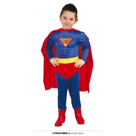 Disfraz de superman musculoso niño