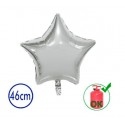 GLOBO ESTRELLA PLATA POLIAMIDA 45 CM