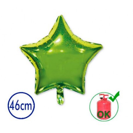 GLOBO ESTRELLA VERDE POLIAMIDA 45 CM