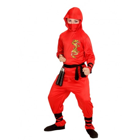 DISFRAZ DE NINJA DRAGON ROJO