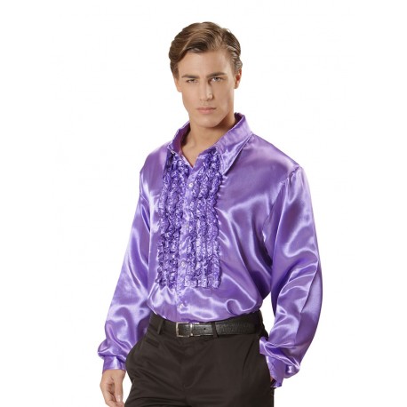 CAMISA CHORRERAS MORADA