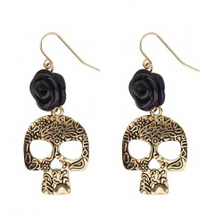 PENDIENTES CALAVERA NEGRA