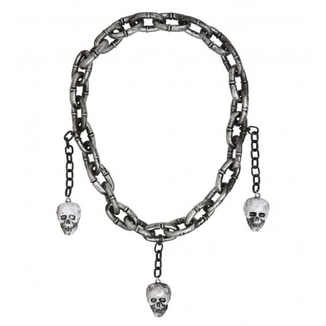 COLLAR CADENA CON CALAVERAS