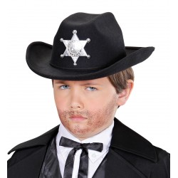 SOMBRERO INFANTIL SHERIFF NEGRO