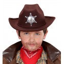 SOMBRERO INFANTIL SHERIFF MARRON