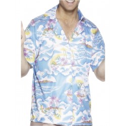 CAMISA HAWAIANA AZUL