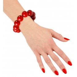 PULSERA BOLAS ROJAS