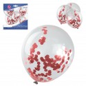 GLOBOS CON CONFETI ORO ROSA