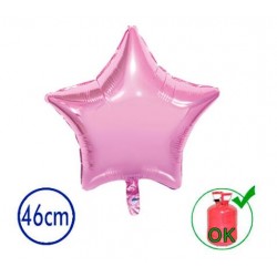 GLOBO ESTRELLA ROSA POLIAMIDA 45 CM