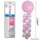 KIT COLUMNA 2,40metros GLOBOS Rosa y Blancos