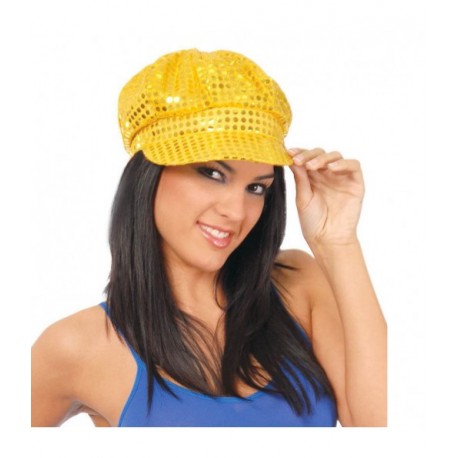 GORRA LENTEJUELAS DORADAS