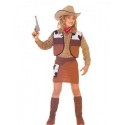 DISFRAZ DE COWGIRL MARRON/BLANCO